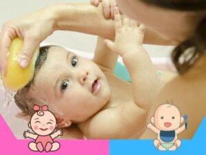bañar bebé después comer